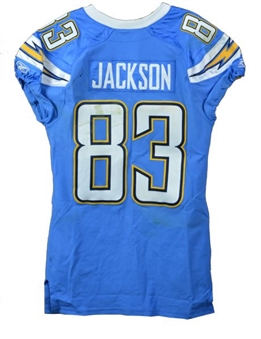 2011 Vincent Jackson Game Worn  San Diego Chargers Jersey 12/18/11 (Chargers LOA)